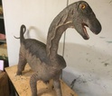 A sculpture of the baby Rapetosaurus